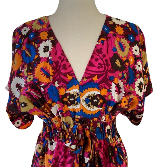 Plenty by Tracy Reese Anthropologie Silk Floral Tie Waist Top - XS - Picture 2 of 10